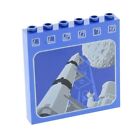 1x Lego Wall Panels 1x6x5 Blue Construction Stone LL2079 Rocket Moon 6970