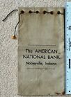 Vintage Bank Canvas Coin Bag - The American National Bank - Noblesville, Indiana