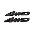 2x Black Metal 4WD Logo Emblem 4 Wheel Drive Bagde AWD Sticker 3D Off-Road Decal