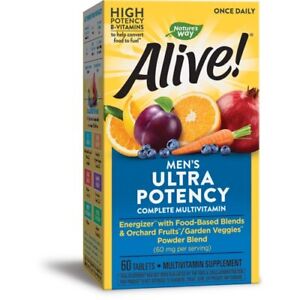 Nature's Way Alive Men's Ultra Potency Whole Foods Multi-Vitamin - 60 tablets