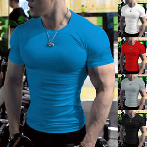 Bodybuilding Gym T-Shirt Mens Workout Shirt Muscle Tee Men Fitness Clothing Tops
