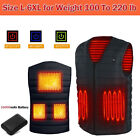 Heated Vest Body Warm Electric USB Jacket Men Women Thermal Heating Coat Battery