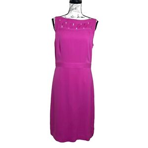 Tory Burch Women's Silk Dress Sleeveless Hot Pink Size 6