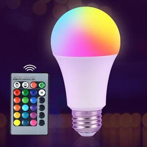 E27 RGBW LED Light Bulb 16 Color Changing With Remote For Home Party Room US