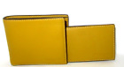 Coach 74991 New Men's Compact ID 2 piece Wallet Flax Sport Calf Leather NWT $178