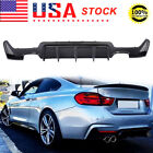 Rear Bumper Diffuser For BMW F32 F33 435i M Tech Quad Out 2014-2018 Carbon Style