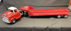 Antique 1950s GMC Buddy L And NY-LINT Trailer Truck Custom Toy - Great Condition