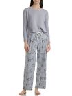 KAREN NEUBURGER Size XL Long Pants Pajama Set Gray Floral L/S FREE SHIPPING