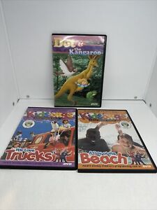 Lot The Kidsongs 2+1 Dot And The Kangaroo Trucks Beach DVD - VERY GOOD Inserts