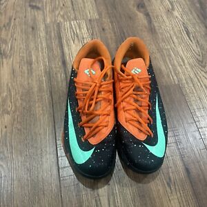 Nike KD 6 VI Texas Black Green Orange Basketball 599424-002 Mens Size 10