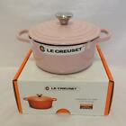 NEW Le Creuset Cast Iron Cocotte Ronde 18 cm Chiffon Pink 1.8L from Japan F/S