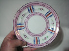 OLD 1800'S BRITISH HAND PAINTED PINK LUSTER SOFT PASTE PLATE