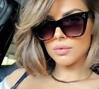 Oversized thick frames KATIE Women Sunglasses  Clear Shadz SQUARE cat eye @