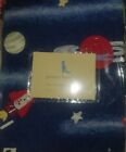 New Pottery Barn Kids Blue OUTER SPACE Crib SHEET toddler bed ROCKETS PLANETS