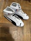 PUMA  Men’s BMW Motorsport White And Black High Top Sneakers, Size 10.5(good👍)
