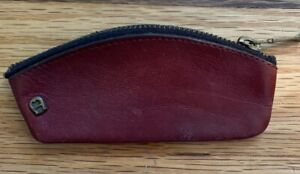 Vintage 60s 70s ETIENNE AIGNER Small Leather Key Wallet Fob Coin Purse Keychain