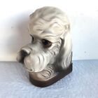 Vintage Norleans Japan Poodle Dog Busy Head Single Bookend Book End 5.5” Tall