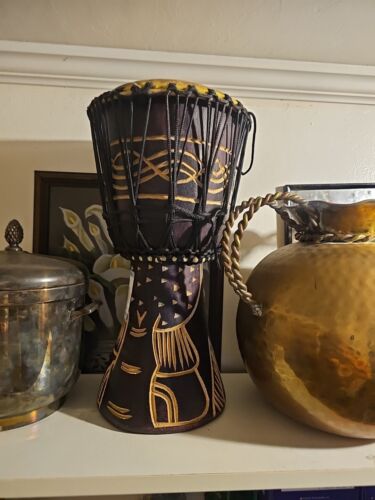 African Djembe Drum Hand Carved