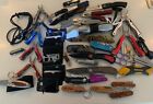 Lot of 50+ TSA Confiscated Pocket Knives, Tools, Utility, Credit Card Tools ++