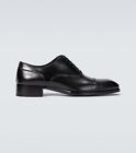 Tom Ford Claydon Black Leather Cap Toe Lace Up Oxford Shoes New SS24