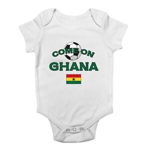 Ghana Football Come On Sports Baby Grow Vest Bodysuit Boys Girls Gift