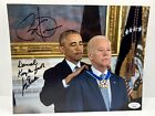 Barack Obama & Joe Biden Signed 8x10 Photo Dual POTUS Autographed JSA LOA