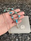 Vintage Bear Claw Sterling Silver Turquoise Native American Handmade Necklace