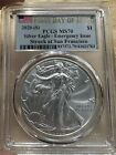2020 (S) $1 American Silver Eagle PCGS MS70 Emergency Issue Flag Label, 1763