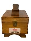 Vintage Kiwi Hand-Crafted Shoe Valet Shoeshine Wooden Box with Brush