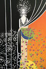 Erte 1982 PRINTEMPS Spring Flowers in Basket - Fashion Art Deco Print Matted