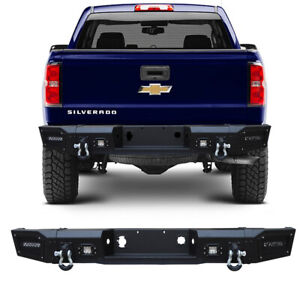 Rear Bumper fits 2011-2014 Chevy Silverado 2500/3500 with LED lights and D-ring (For: 2011 Silverado 2500)