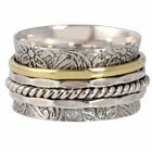 Handmade Solid Heavy 925 Sterling Silver Spinner Ring Meditation Ring All Size