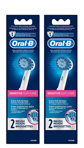 Oral-B Brush Heads Sensitive Gum Care Great For Kids & Adults 4 Replacement Head