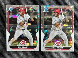 2023 Bowman Chrome Cam Collier Rookie Atomic Refractor Rookie Prospect Lot Reds