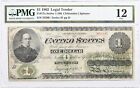 1862 $1 PMG 12 Legal Tender Fr#17a Choice Fine Note Paper Currency