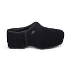 UGG COTTAGE CLOG BLACK SUEDE SLIP ON WOMEN'S CLASSIC SLIPPERS SIZE US 6/UK 4 NEW
