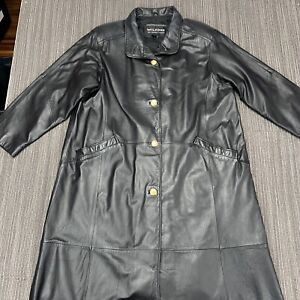 Vintage Wilson Leather Jacket Men XL 1X Extra Large Trench Coat Thinsulate Lined