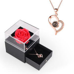 Valentine's Day Jewelry Gift Projection Pendant Necklace For Women Birthday Gift