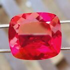 53 Ct Natural Mozambique Rich Red Ruby Cushion Cut Certified Loose Gemstone v521