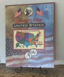 ! State Series Quarters Of The United States Collectors Album Map 1999-2009 NISP