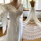 Vintage Princess Wedding Gown *Size 6* ALFRED ANGELO Pearl Sequin Bridal Dress