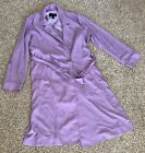 J. Crew Women’s Lilac Satin Belted Trench Lightweight Duster Coat Jacket Size M