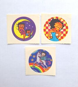 Vintage 80s Lisa Frank Betty Boop Stickers Lot Of 3