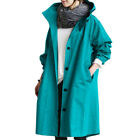 Ladies Wind Raincoat Forest Jacket Womens Oversize Hooded Trench Coat Outdoor