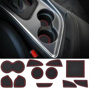 Door Groove Anti-Dirty Mats Cup Holder Liners 11pcs for Dodge Challenger 2015+