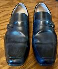 Stacy Adams Mens Black Leather Slip On Dress Shoes 24692-001 Size 11 M
