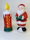 Vintage 1995 SET Empire NOEL Christmas Blow Mold Santa Claus and Candle