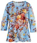ENDLESS DESIGNS AUTUMN PRINT PULLOVER TUNIC TOP WOMENS PLUS SIZE 3X *NEW IN PKG*