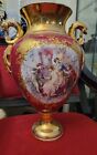 20th Century Vintage Antique French Porcelain Painted Vase Tall Victorian