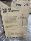 Ivation Kegerator, Dual Tap Draft Beverage Dispenser & Beer Cooler - Black